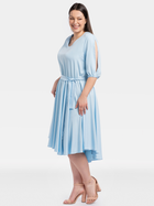 Sukienka trapezowa damska midi Karko SB166 50-52 Niebieska (5903676069744) - obraz 3