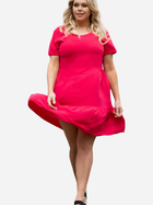 Плаття міді літнє жіноче Karko SB142 38-40 Рожеве (5903676063377) - зображення 3