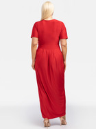 Плаття на запах довге літнє жіноче Karko SA624 46-48 Червоне (5903676039693) - зображення 11