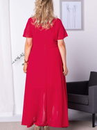 Плаття на запах довге літнє жіноче Karko SA633 50 Рожеве (5903676046585) - зображення 8