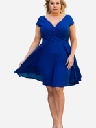 Плаття на запах коротке літнє жіноче Karko SB146 54-56 Синє (5903676065470) - зображення 3