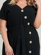 Плаття-сорочка міді літнє жіноче Karko SB879 50-52 Чорне (5903676154471) - зображення 4