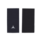 Погон на липучці звання сержант ДСНС, сірими нитками на темно-синьому фоні, 5*10см. - зображення 1