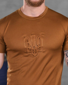 Чоловічий літній комплект шорти+футболка з Гербом України 2XL койот (87402) - зображення 3