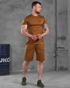 Чоловічий літній комплект ЗСУ За Перемогу шорти+футболка S койот (87396) - зображення 1