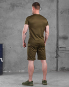 Чоловічий літній комплект шорти+футболка L олива (87403) - зображення 5