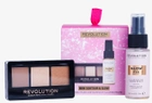 Zestaw kosmetyków dekoracyjnych Makeup Revolution Mini Contour & Glow Paleta do konturowania 3 x 1.05 g + Utrwalacz makijażu 30 ml (5057566769273) - obraz 3