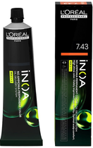 Farba do włosów L'Oreal Paris Inoa Permanent Colour 7.43 bez amoniaku 60 g (3474637133207) - obraz 1
