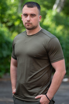 Мужская футболка Jersey потоотводящая эластичная Хаки 56 - зображення 3