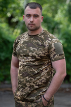 Мужская тактическая пиксельная футболка с липучкой под шеврон Coolmax 56 - изображение 1