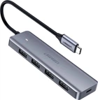 Перетворювач хаб UGREEN CM219 4-Port USB 3.0 Hub + живлення по Micro-USB (50985)