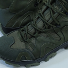 Тактические ботинки (берцы) демисезонные Olive (олива, зеленые) нубук/кордура р. 46 - изображение 9