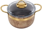 Каструля Brioni антипригарна Royal Stone Ti̇gereye Gold 20 см 3 л (764-046)