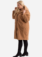 Пальто осіннє з капюшоном жіноче Karko K263 42-44 Бежеве (5903676015697) - зображення 4