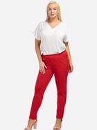 Spodnie slim fit damskie Karko Z695 42-44 Czerwone (5903676059219) - obraz 3
