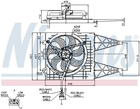 Вентилятор охолодження двигуна Nissens 85249 Volkswagen Golf, Bora; Seat Leon, Toledo; Skoda Octavia; Audi A3 1J0121206C, 1J0121206CB41, 1J0121206GB41