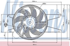 Вентилятор охолодження двигуна NISSENS 85030 Mazda 2; Ford Fusion, Fiesta 1141507, 1310443, 1337596