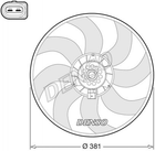 Вентилятор охолодження двигуна DENSO DER02006 Audi A6, Allroad 8K0959455AB, 8K0959455AD, 8K0959455G