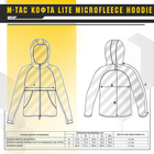 Тактична M-Tac кофта Lite Microfleece Hoodie Coyote Brown темно-коричнева XL - зображення 11