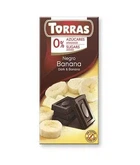 Шоколад чорний без цукру та глютену Torras з бананом 75 г
