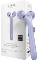 Електронний звуковий ролик для обличчя GESKE Sonic Facial Roller 4 в 1 фіолетовий