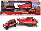 Набір Majorette Пожежна машина Land Rover + Катер (3467452073612) - зображення 1