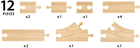 Набір дерев'яних рейок Brio Starter Track 12 шт (7312350360998) - зображення 4