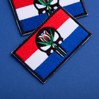 Набор шевронов 2 шт с липучкой Череп Карателя Punisher Флаг Нидерландов с тюльпаном 5х8 см - изображение 3