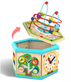 Interaktywny Drewniany Sześciokąt Tooky Toy Montessori Pudełko (6972633374398) - obraz 4