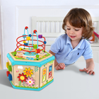 Interaktywny Drewniany Sześciokąt Tooky Toy Montessori Pudełko (6972633374398) - obraz 12