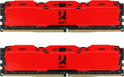 Оперативна пам'ять Goodram DDR4-3200 32768MB PC4-25600 (Kit of 2x16384) IRDM X Red (IR-XR3200D464L16A/32GDC) - зображення 1