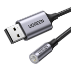 USB-адаптер для звуковой карты Ugreen USB to Jack 3.5mm Grey (CM477)