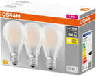 Набір світлодіодних ламп Osram LED 6.5W 2700K 230V E27 Warm White Куля 3 шт (4058075819351) - зображення 1