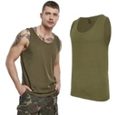 Тактическая майка, футболка без рукавов армейская 100% хлопка Brandit Tank Top олива 2XL - изображение 2