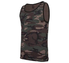 Тактическая майка, футболка без рукавов армейская 100% хлопка Brandit Tank Top Dark Сamo черный мультикам 6XL - изображение 5