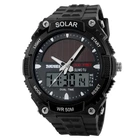 Чоловічий наручний спортивний годинник Skmei 1049 із сонячною батареєю (Чорний)