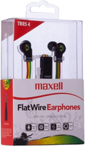 Słuchawki Maxell Earphones Flat Wire Rasta (MXSEFWR) - obraz 3