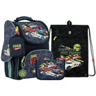 Шкільний набір Рюкзак каркасний + Пенал + Сумка для взуття Kite Hot Wheels (SET_HW24-501S)