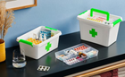 Пластиковий контейнер для зберігання ліків аптечка Orplast 1126 Antibacterial 4,5 л ручка + вкладиш 29x20 см - изображение 4