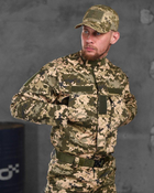 Тактичний статутний костюм 4в1 штани+кітель+кепка+ремінь M піксель (87481) - зображення 7