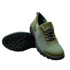 Тактичні кросівки літні PAV M18 олива хакі шкіряні сітка прошиті 42 - зображення 6