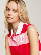 Koszulka polo damska z nadrukiem Tommy Jeans DW0DW17764-TIC M Różowa (8720646663729) - obraz 4
