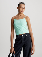Koszulka na ramiączkach damska Calvin Klein Jeans J20J223105-CCP S Miętowa (8720109332834) - obraz 1