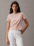 Футболка бавовняна коротка жіноча Calvin Klein Jeans J20J223113-TF6 XS Світло-рожева (8720109791860) - зображення 1