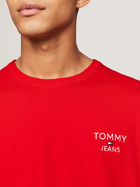 Koszulka męska bawełniana Tommy Jeans DM0DM18872-XNL 2XL Czerwona (8720645849087) - obraz 5