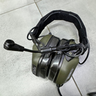 Навушники тактичні Earmor M32X MOD4, активні, з кріпленням на шолом та оголов'ям, колір Олива - зображення 4