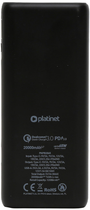 Powerbank Platinet 20000 mAh 65W PD 3.0 QC 3.0 Black (PMPB2065B) - obraz 3