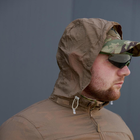 Літня Чоловіча Куртка Skin з прихованим капюшоном та липучками під шеврони / Легка Вітровка койот розмір 2XL - зображення 7
