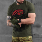 Чоловіча футболка Coolmax з принтом "Завжди перші" олива розмір 2XL - зображення 2