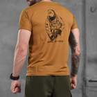 Чоловіча футболка з принтом "Вперед до кінця" Coolmax койот розмір L - зображення 3